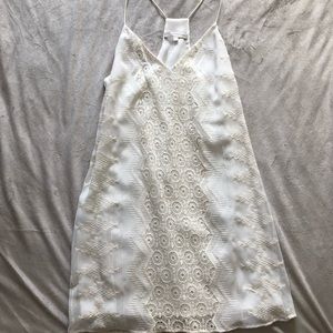 BRAND NEW LAVENDER BROWN EMBROIDERED DRESS